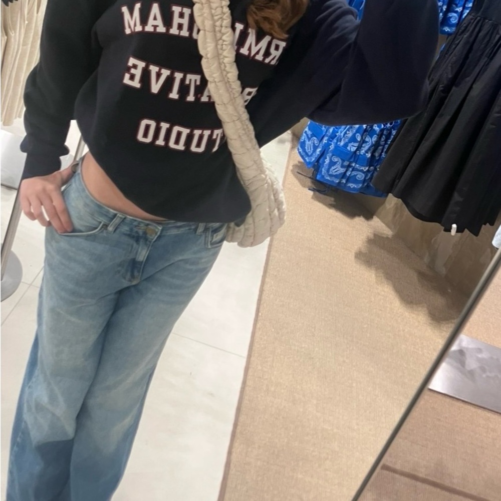 Navy Blue Graphic Sweatshirt